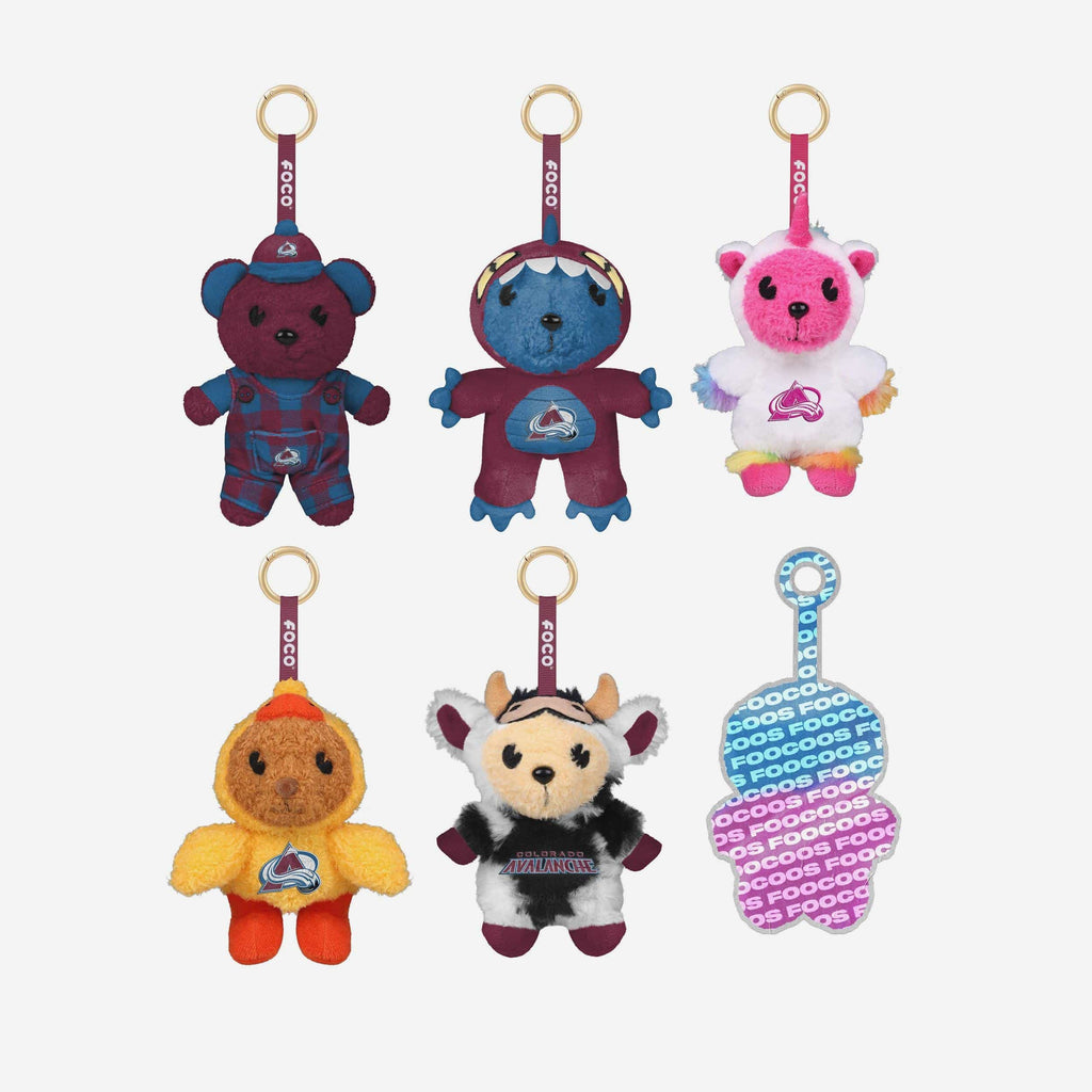 Colorado Avalanche FOOCOOS Plush Bag Charm Keychain Blind Box Series 1 FOCO - FOCO.com