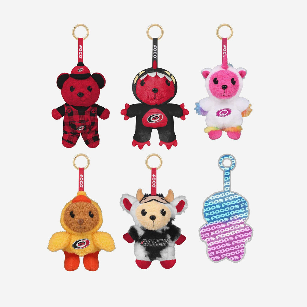 Carolina Hurricanes FOOCOOS Plush Bag Charm Keychain Blind Box Series 1 FOCO - FOCO.com