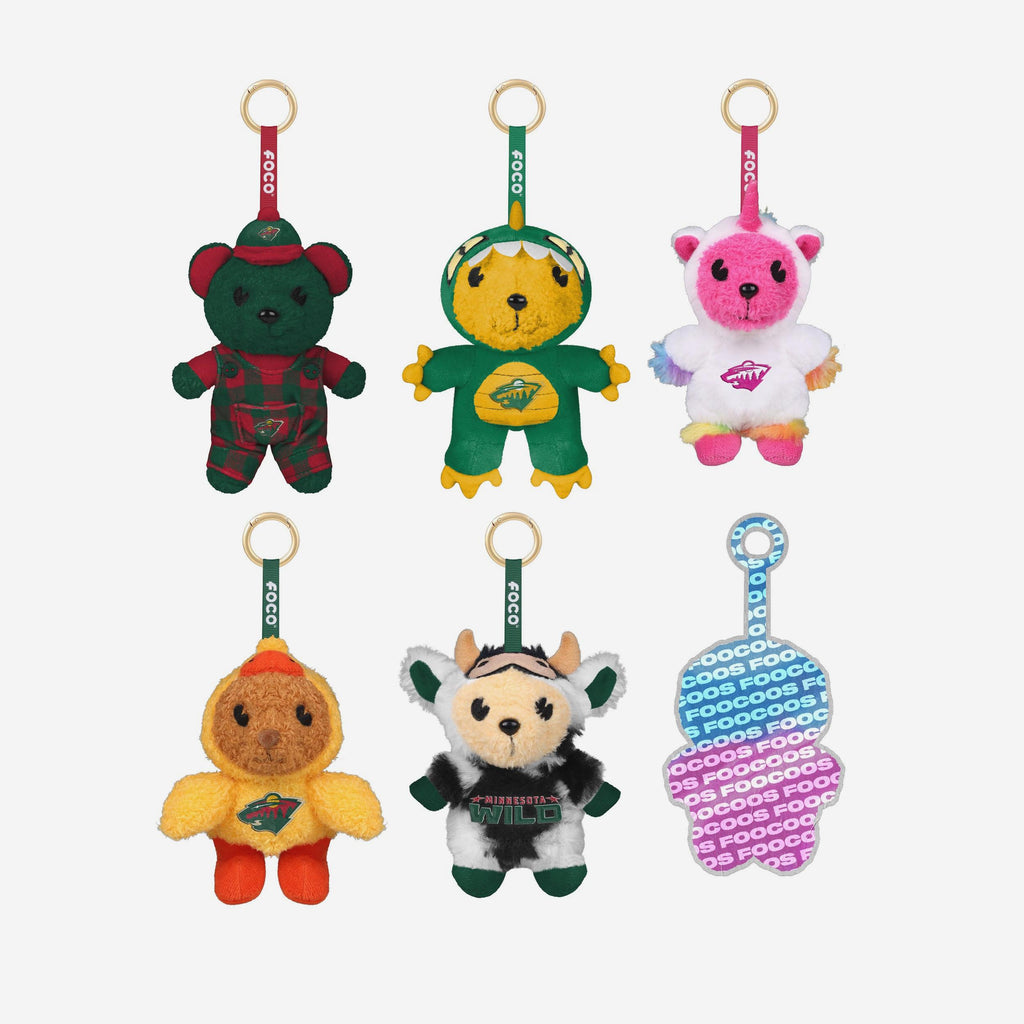 Minnesota Wild FOOCOOS Plush Bag Charm Keychain Blind Box Series 1 FOCO - FOCO.com