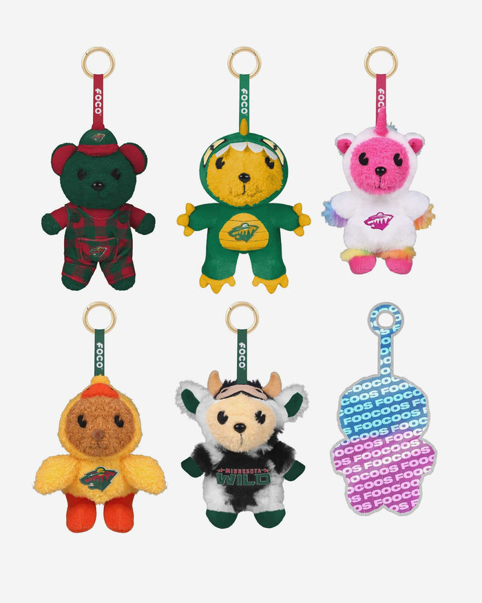 Minnesota Wild FOOCOOS Plush Bag Charm Keychain Blind Box Series 1 FOCO - FOCO.com