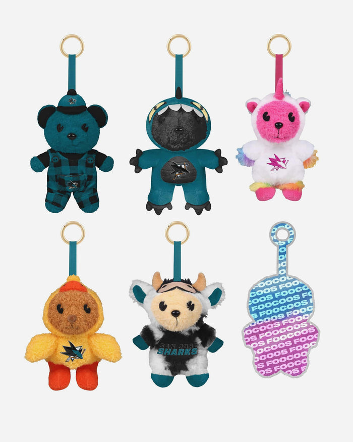 San Jose Sharks FOOCOOS Plush Bag Charm Keychain Blind Box Series 1 FOCO - FOCO.com