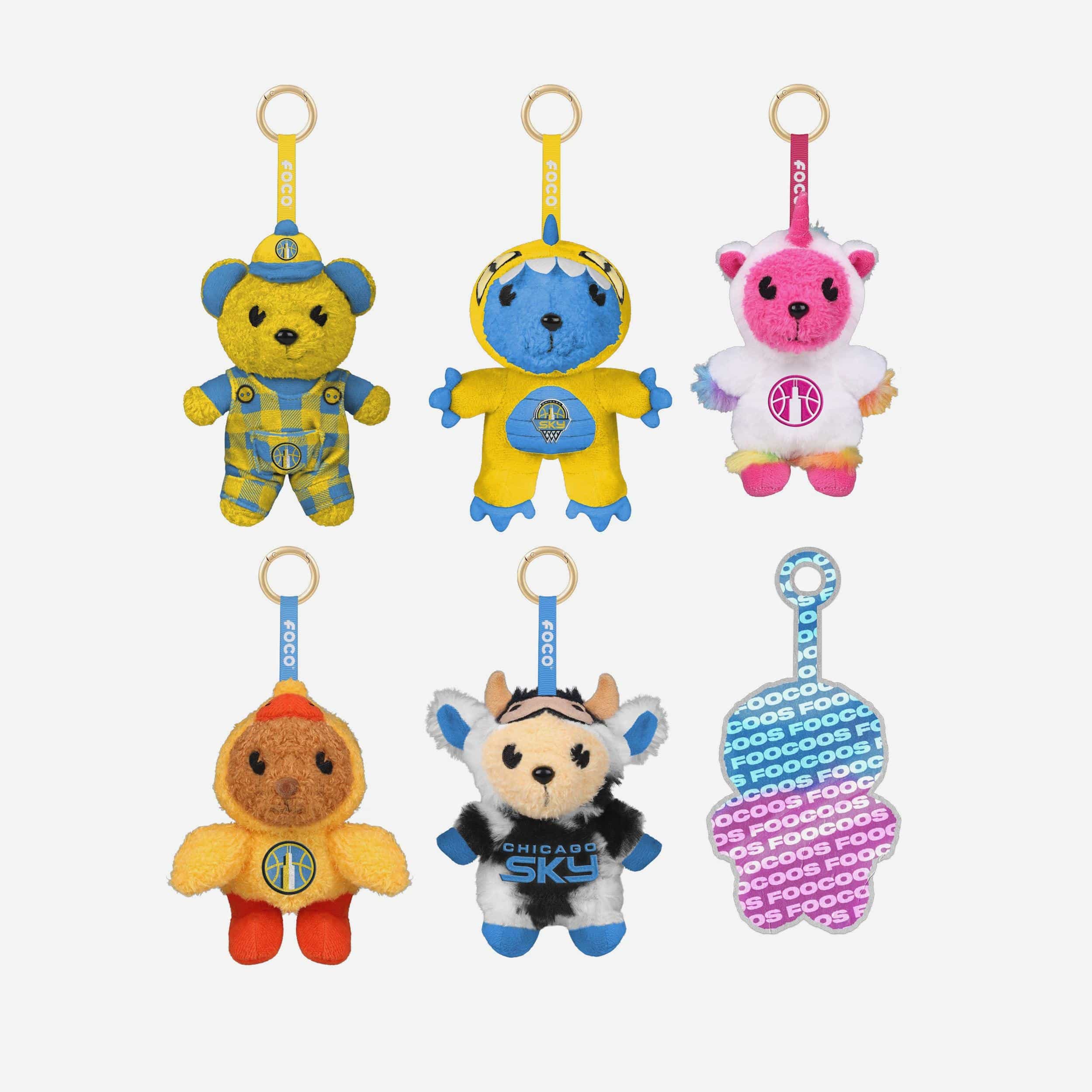 Chicago Sky FOOCOOS Plush Bag Charm Keychain Blind Box Series 1 FOCO