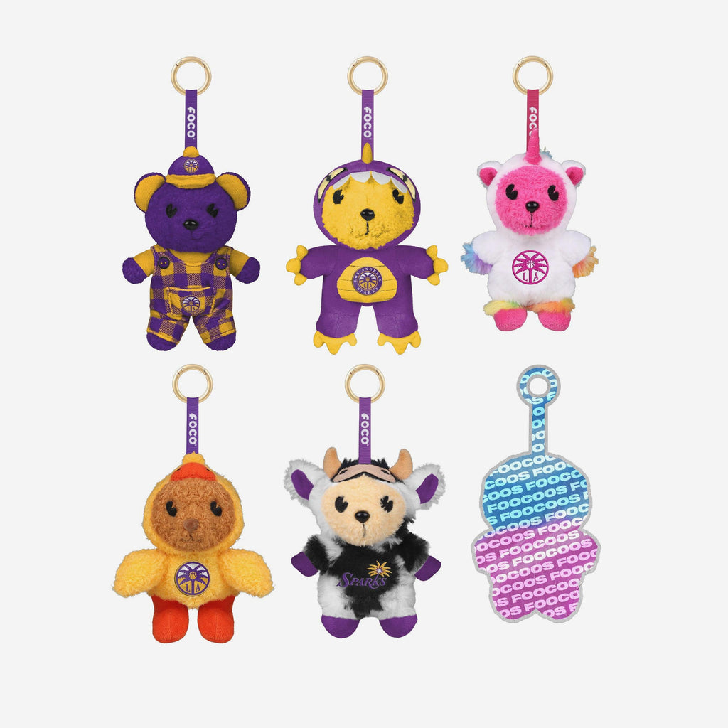 Los Angeles Sparks FOOCOOS Plush Bag Charm Keychain Blind Box Series 1 FOCO - FOCO.com