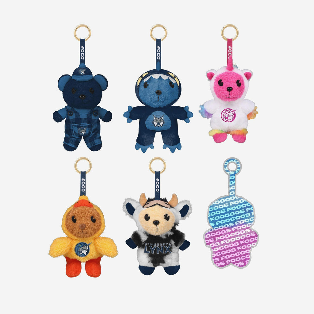 Minnesota Lynx FOOCOOS Plush Bag Charm Keychain Blind Box Series 1 FOCO - FOCO.com