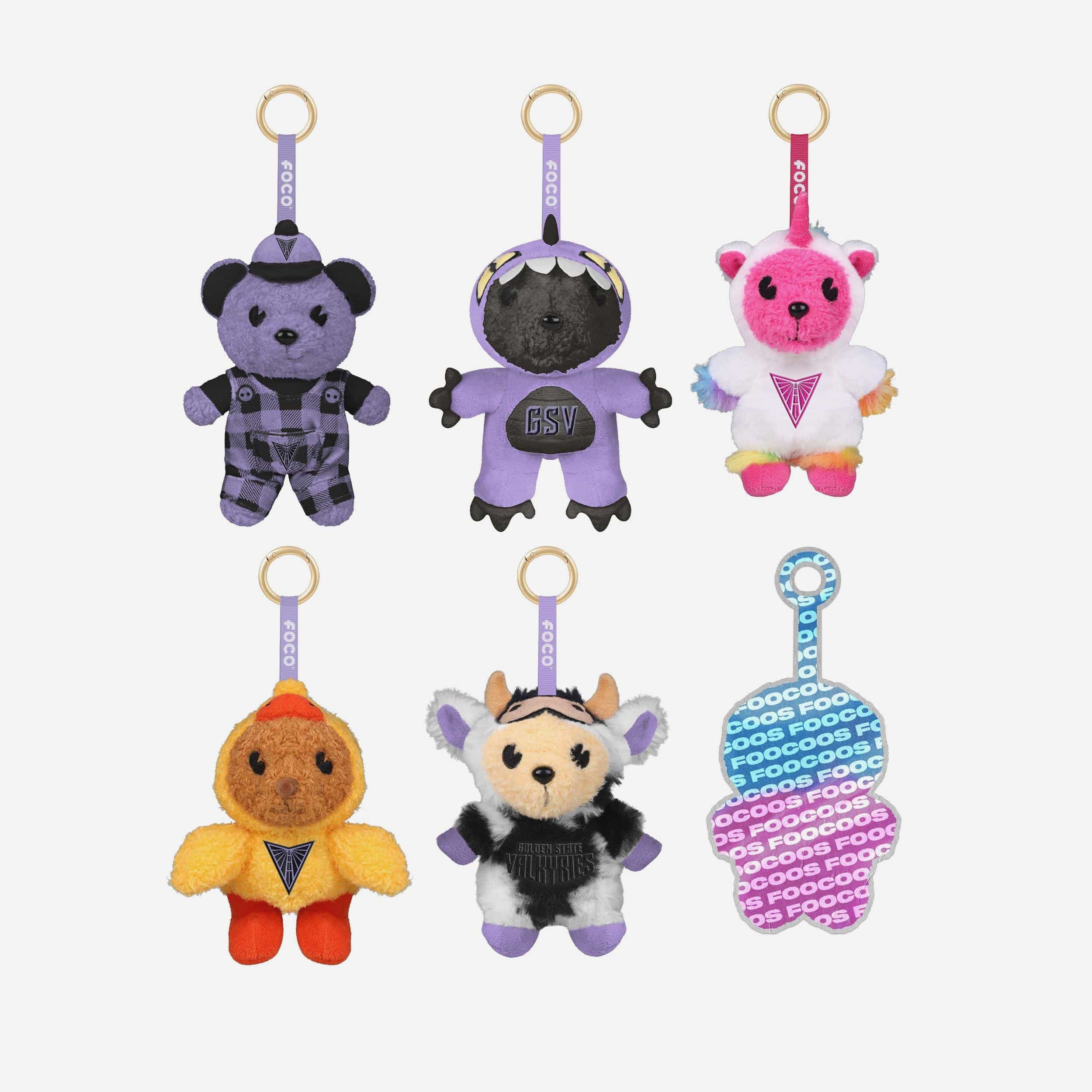 Golden State Valkyries FOOCOOS Plush Bag Charm Keychain Blind Box
