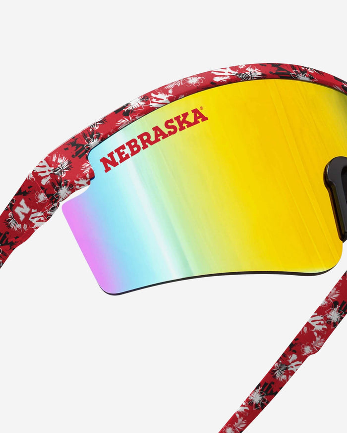 Nebraska Cornhuskers Floral Large Frame Sunglasses FOCO - FOCO.com