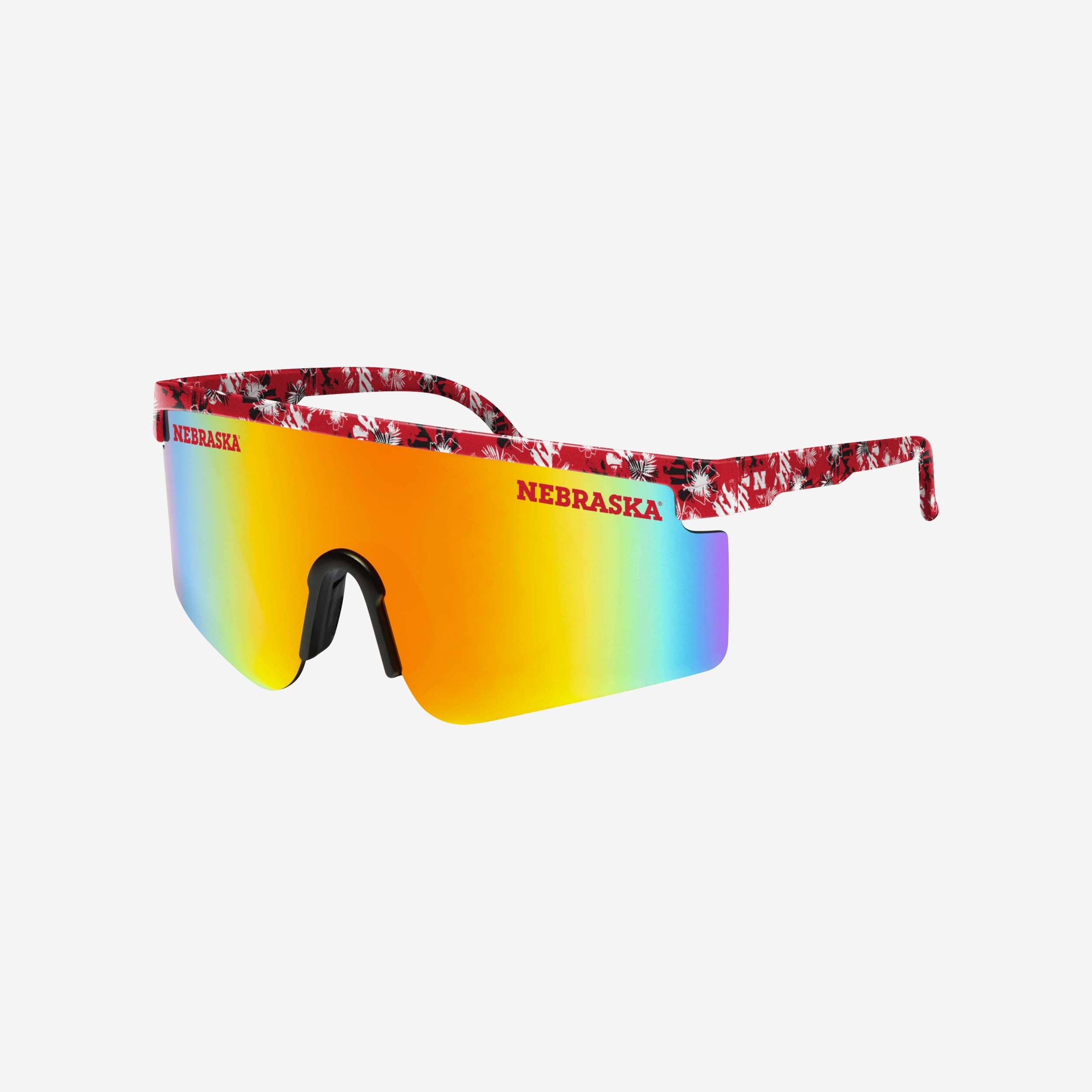 Nebraska Cornhuskers Floral Large Frame Sunglasses FOCO