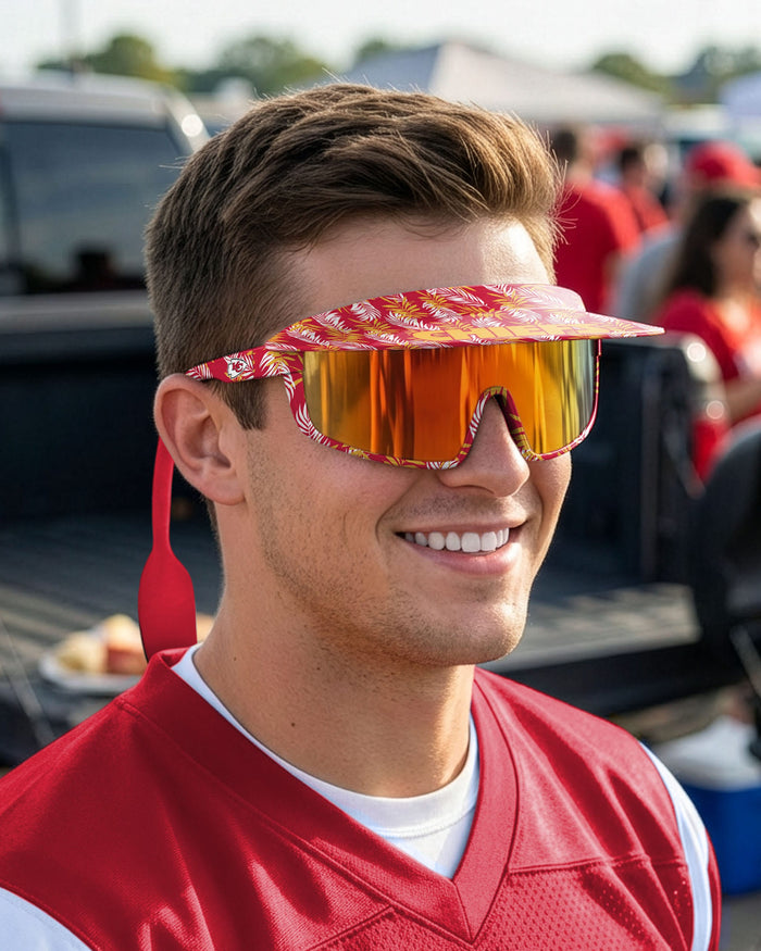 Kansas City Chiefs Floral Visor Sunglasses FOCO - FOCO.com