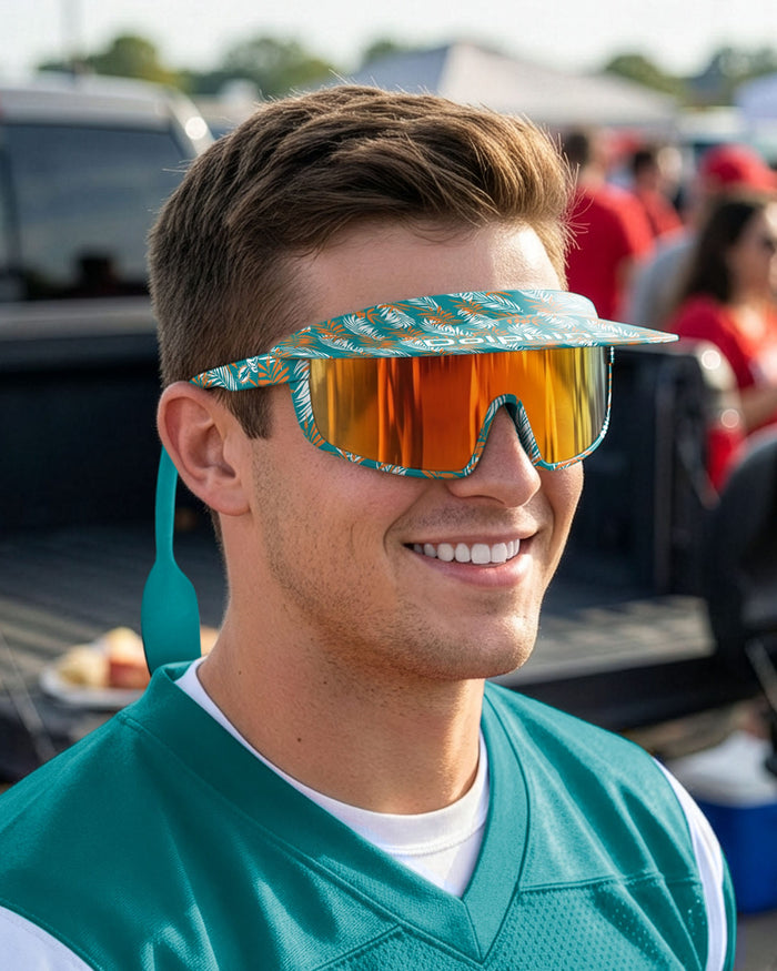 Miami Dolphins Floral Visor Sunglasses FOCO - FOCO.com