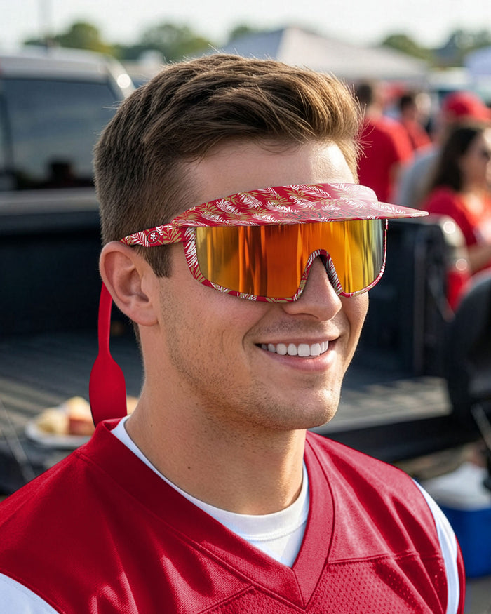 San Francisco 49ers Floral Visor Sunglasses FOCO - FOCO.com