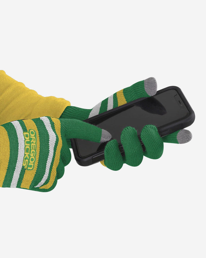 Oregon Ducks Stretch Gloves FOCO - FOCO.com