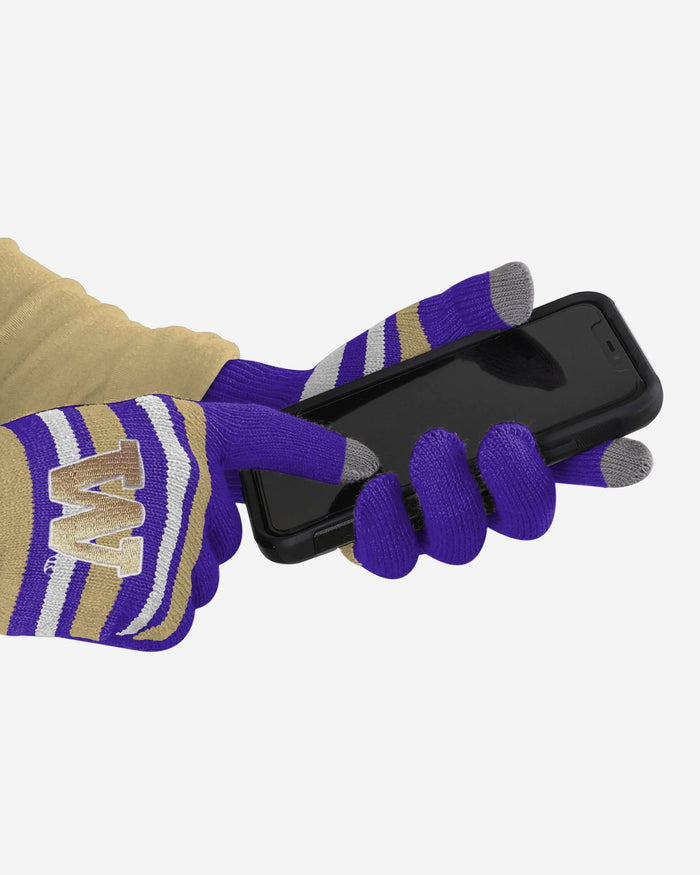 Washington Huskies Stretch Gloves FOCO - FOCO.com