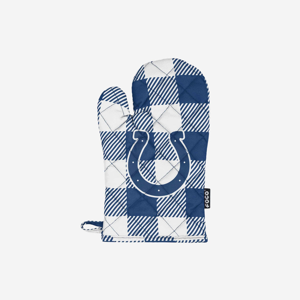 Indianapolis Colts Plaid Oven Mitt FOCO - FOCO.com