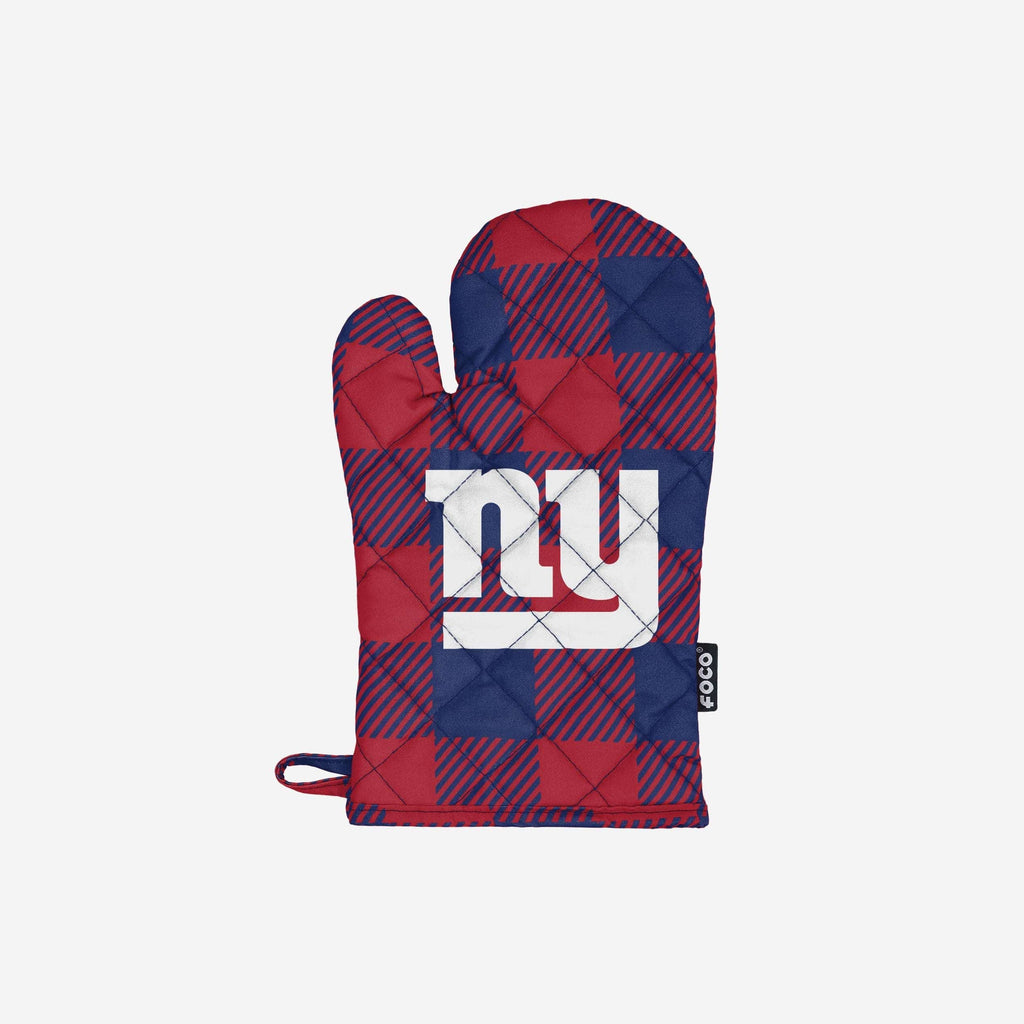 New York Giants Plaid Oven Mitt FOCO - FOCO.com