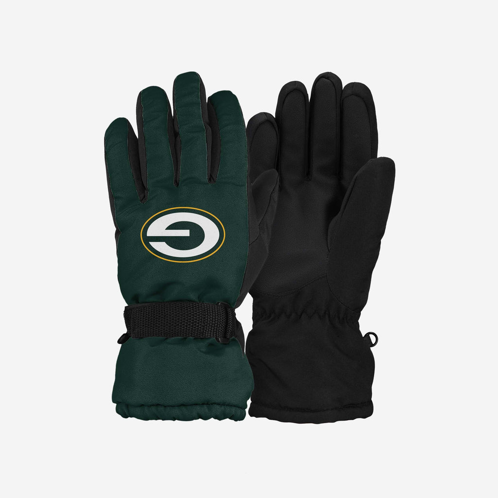 Green Bay Packers Big Logo Insulated Gloves FOCO S/M - FOCO.com