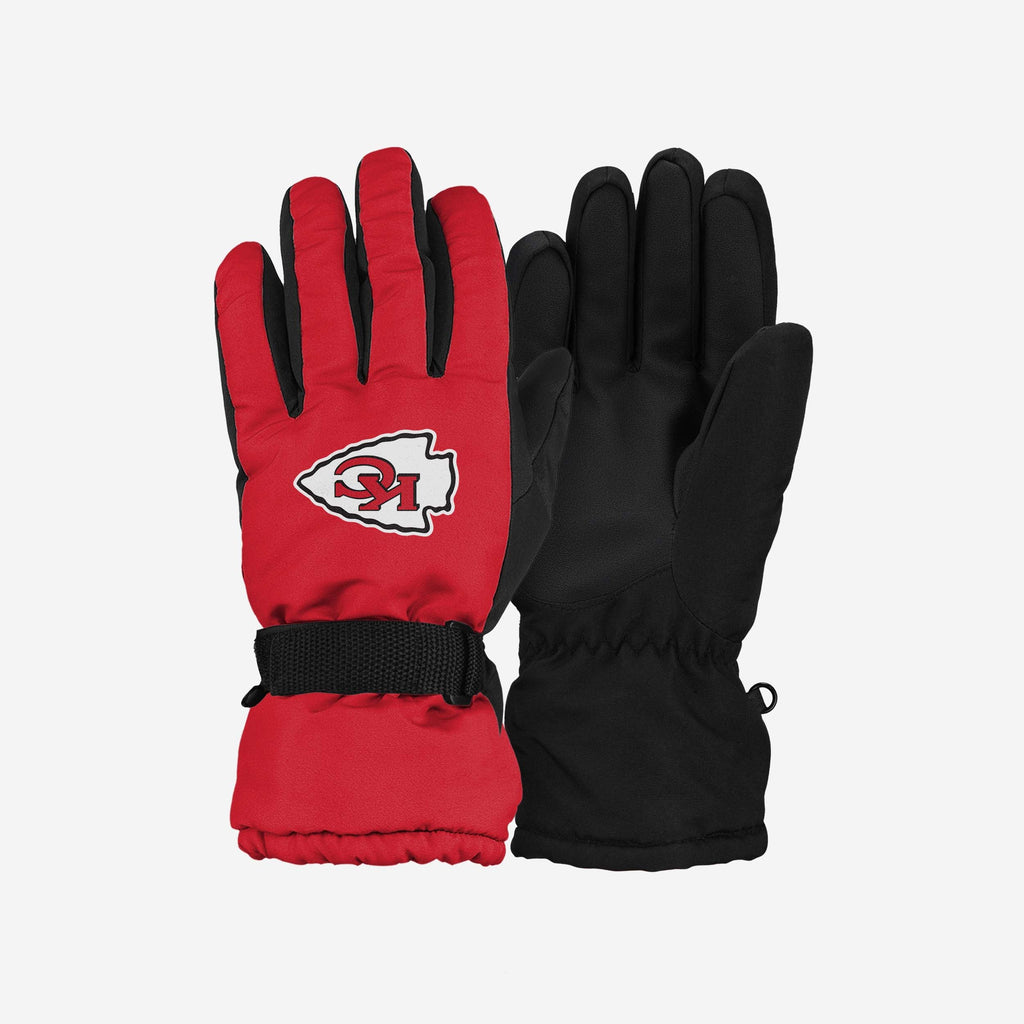 Kansas City Chiefs Big Logo Insulated Gloves FOCO S/M - FOCO.com