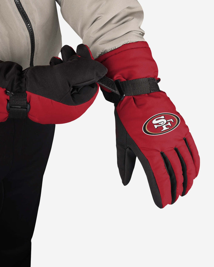 San Francisco 49ers Big Logo Insulated Gloves FOCO - FOCO.com
