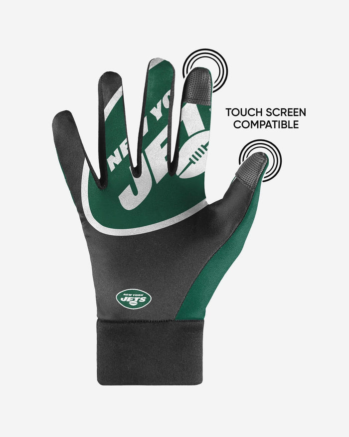 New York Jets Palm Logo Texting Gloves FOCO - FOCO.com