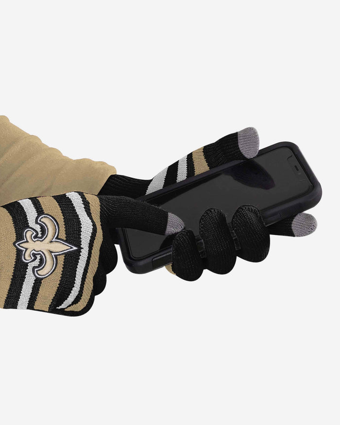 New Orleans Saints Stretch Gloves FOCO - FOCO.com