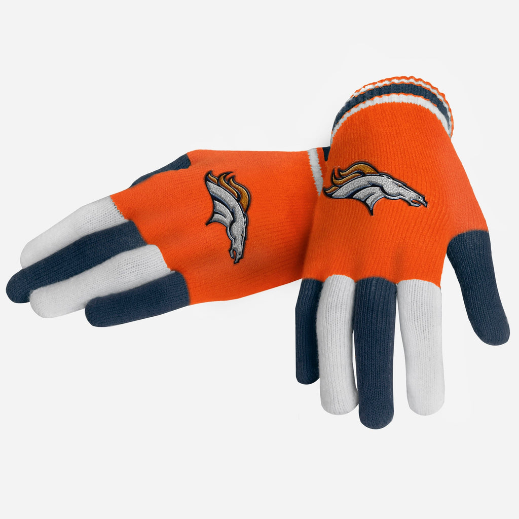 Denver Broncos Multi Color Knit Gloves FOCO - FOCO.com