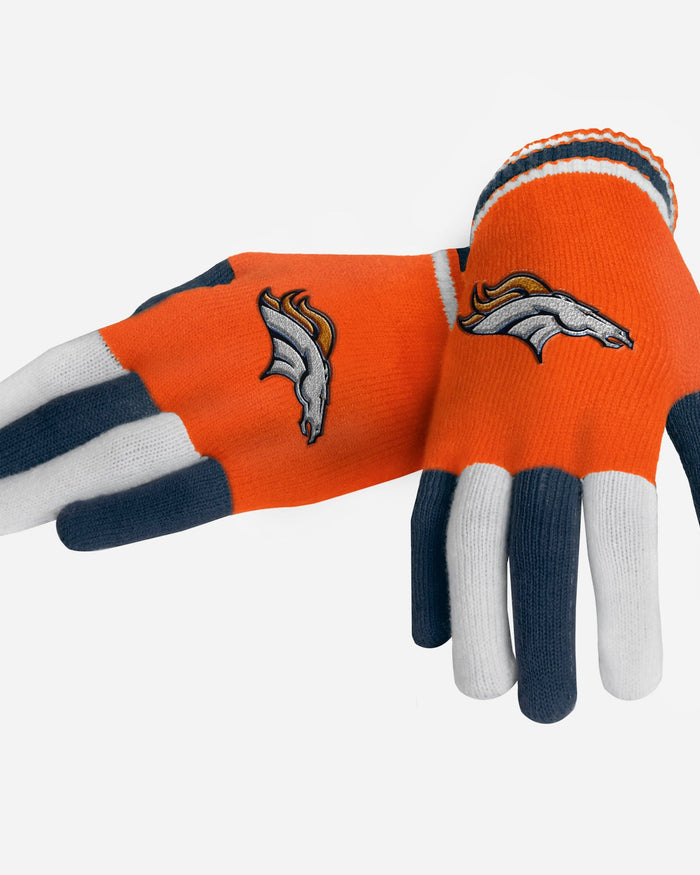 Denver Broncos Multi Color Knit Gloves FOCO - FOCO.com