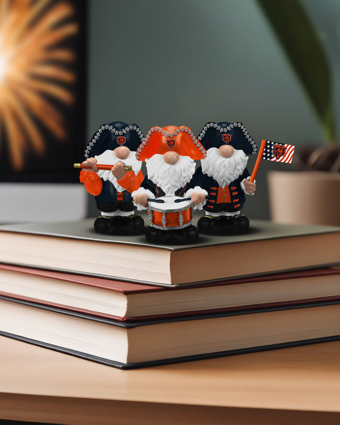 Chicago Bears 3 Pack Americana Mini Gnome Set FOCO - FOCO.com