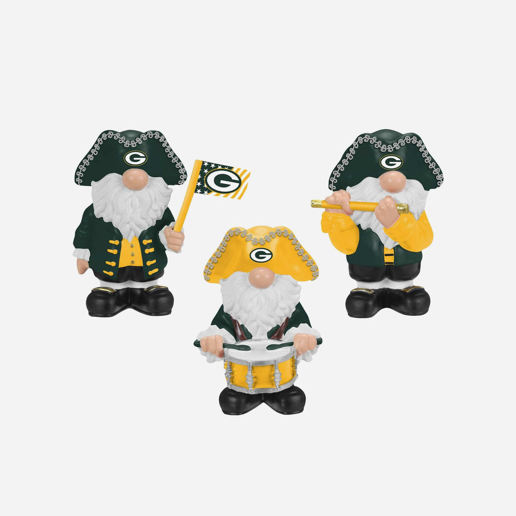 Green Bay Packers 3 Pack Americana Mini Gnome Set FOCO - FOCO.com