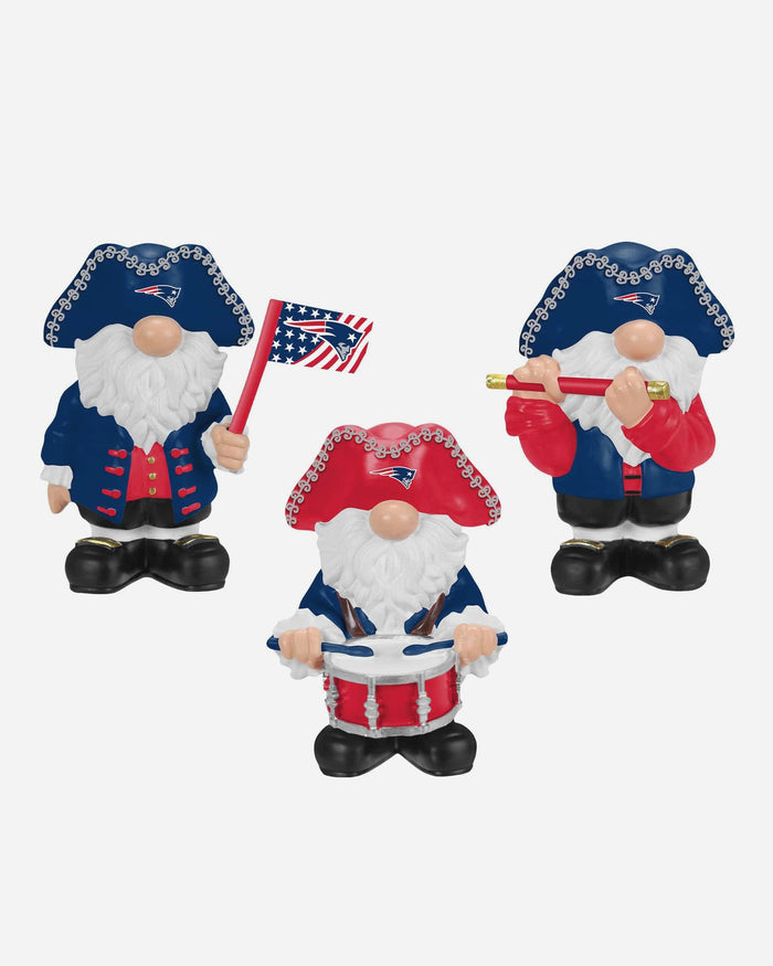 New England Patriots 3 Pack Americana Mini Gnome Set FOCO - FOCO.com