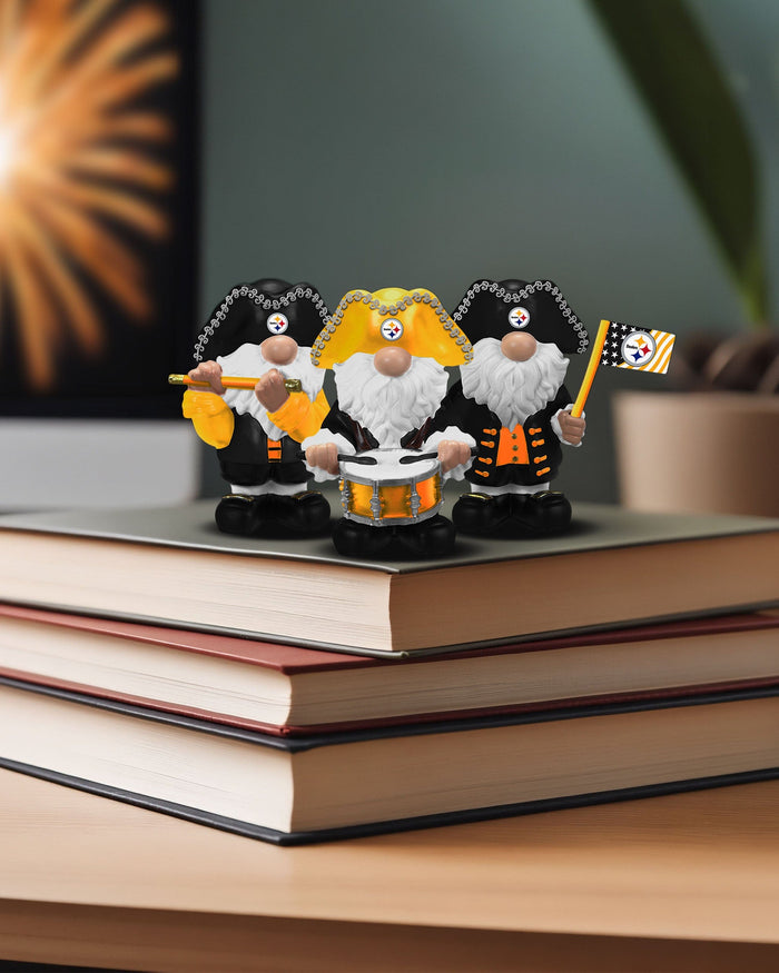 Pittsburgh Steelers 3 Pack Americana Mini Gnome Set FOCO - FOCO.com