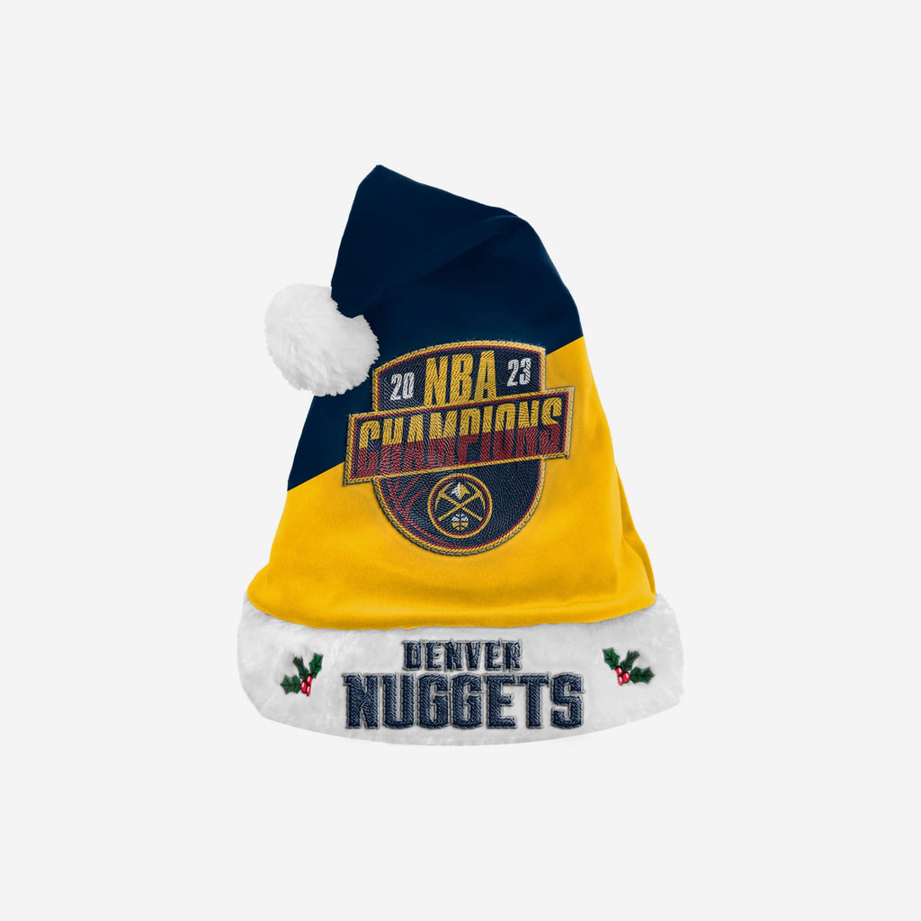 Denver Nuggets 2023 NBA Champions Basic Santa Hat FOCO - FOCO.com