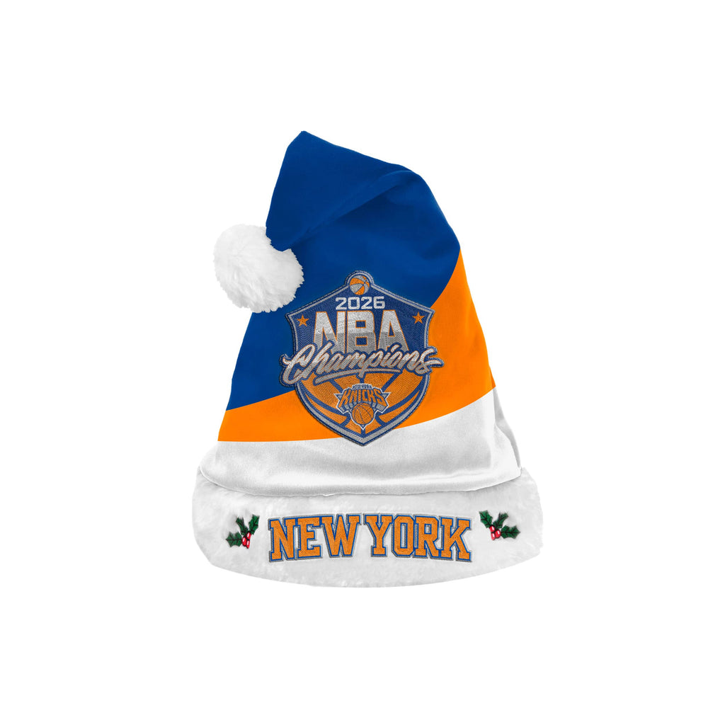 New York Knicks 2026 NBA Champions Basic Santa Hat FOCO - FOCO.com