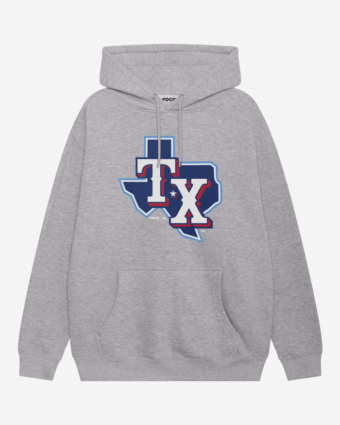 Texas Rangers 2020 Alternate Logo Hoodie FOCO Athletic Heather S - FOCO.com