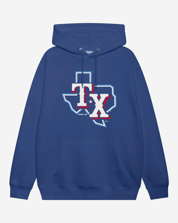 Texas Rangers 2020 Alternate Logo Hoodie FOCO True Royal S - FOCO.com