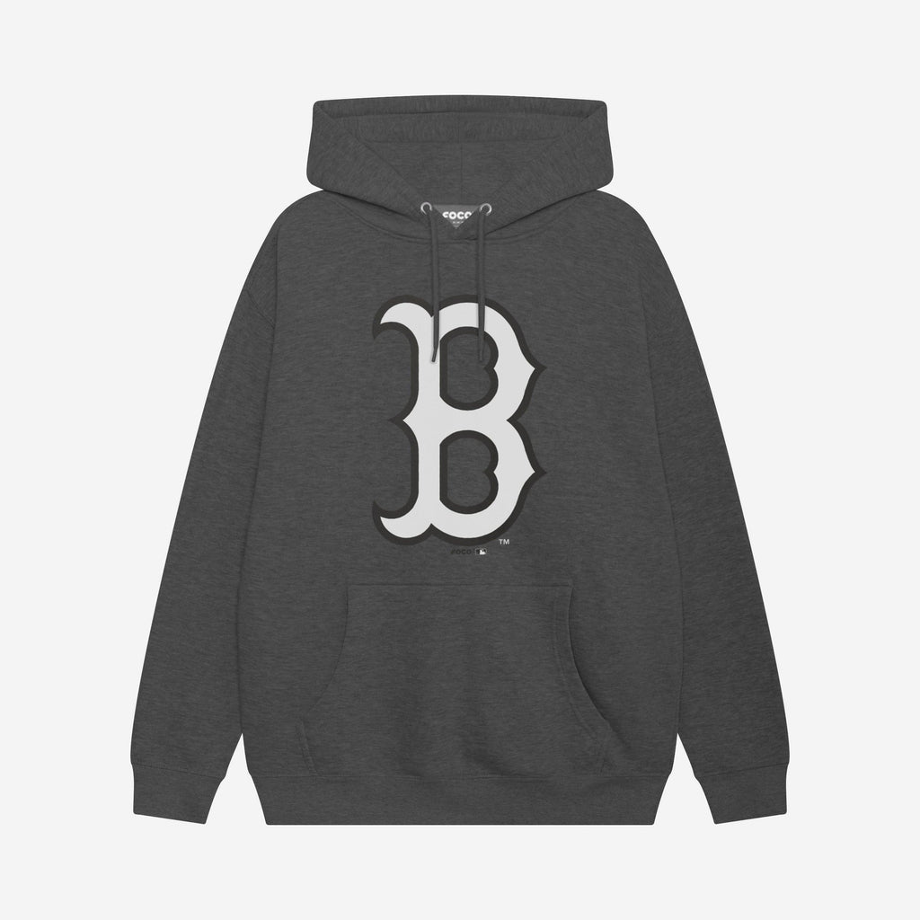 Boston Red Sox Black & White Primary Logo Hoodie FOCO S - FOCO.com