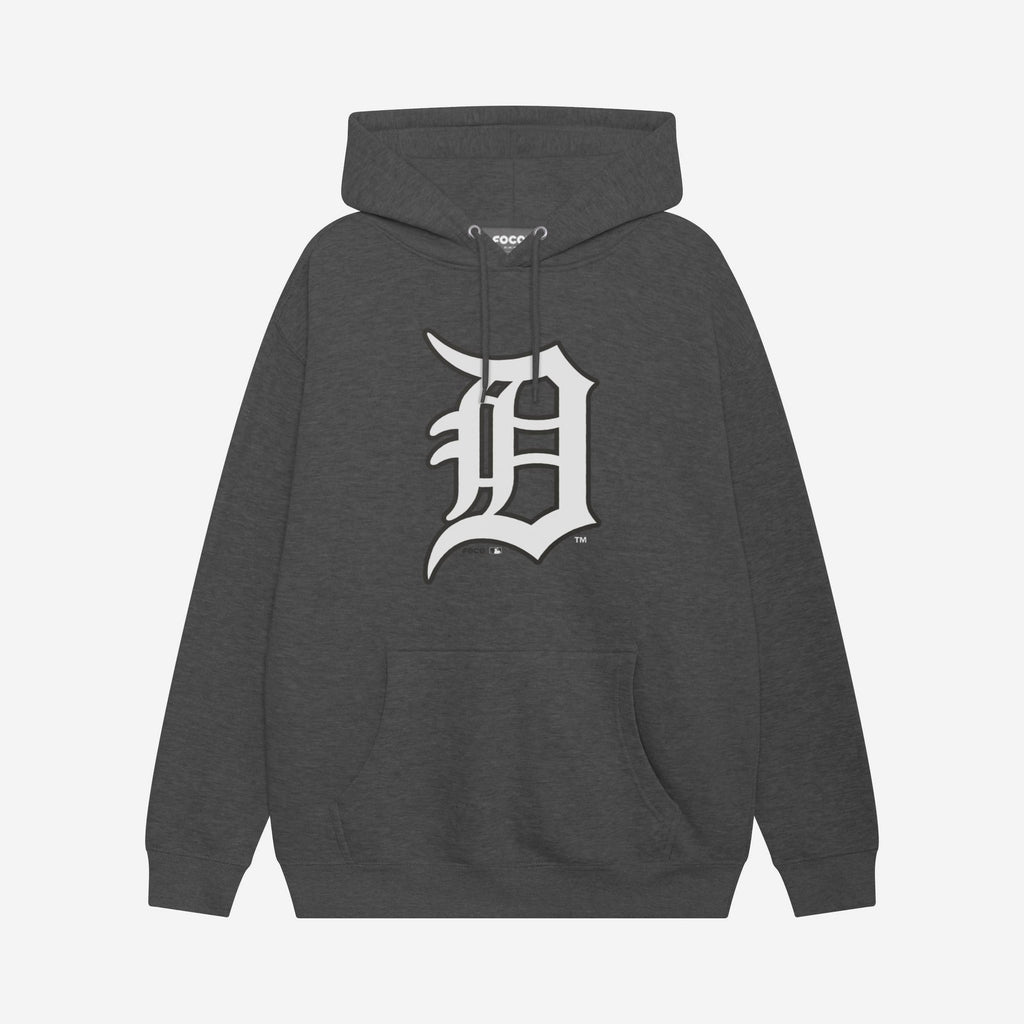 Detroit Tigers Black & White Primary Logo Hoodie FOCO S - FOCO.com