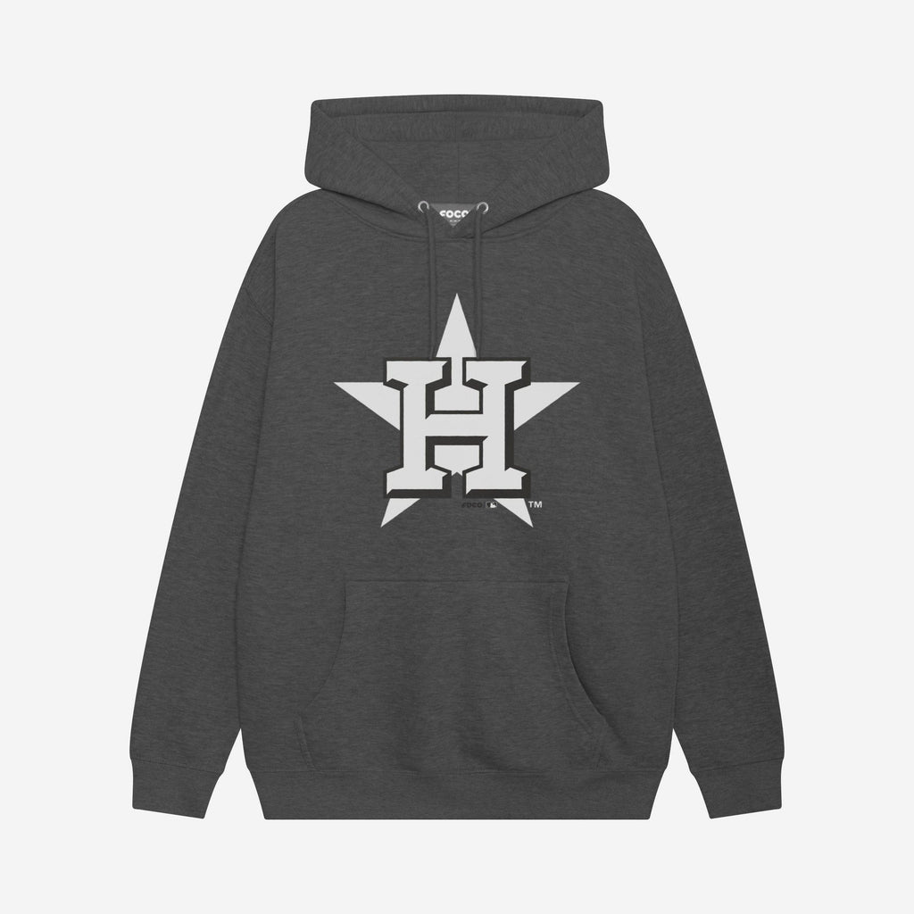 Houston Astros Black & White Primary Logo Hoodie FOCO S - FOCO.com