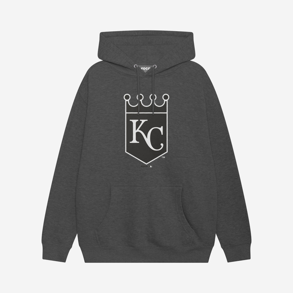 Kansas City Royals Black & White Primary Logo Hoodie FOCO S - FOCO.com