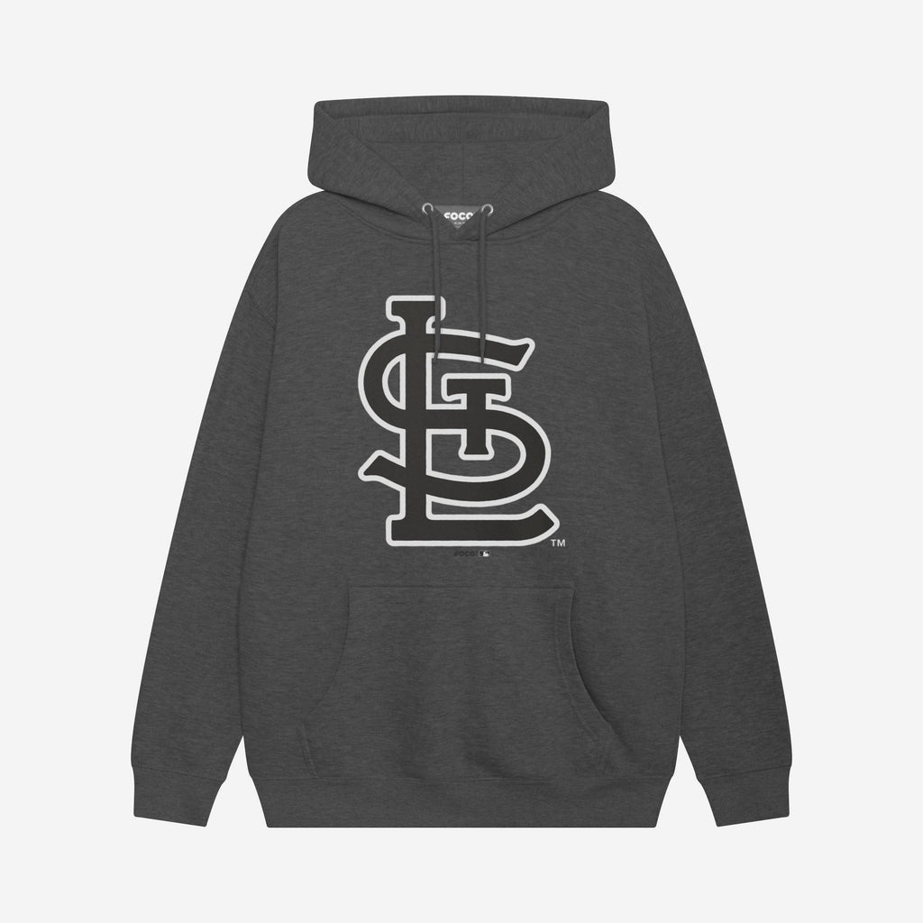 St Louis Cardinals Black & White Primary Logo Hoodie FOCO S - FOCO.com