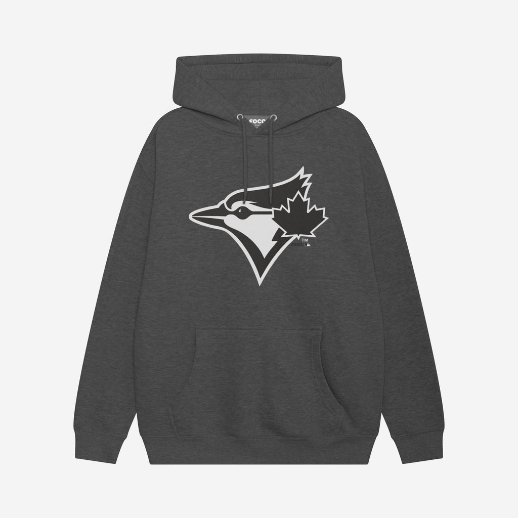 Toronto Blue Jays Black & White Primary Logo Hoodie FOCO S - FOCO.com