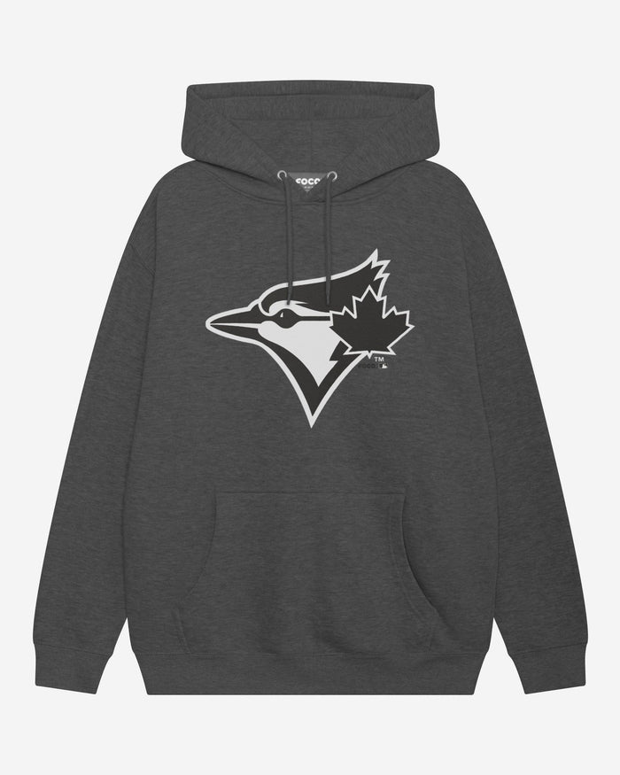 Toronto Blue Jays Black & White Primary Logo Hoodie FOCO S - FOCO.com
