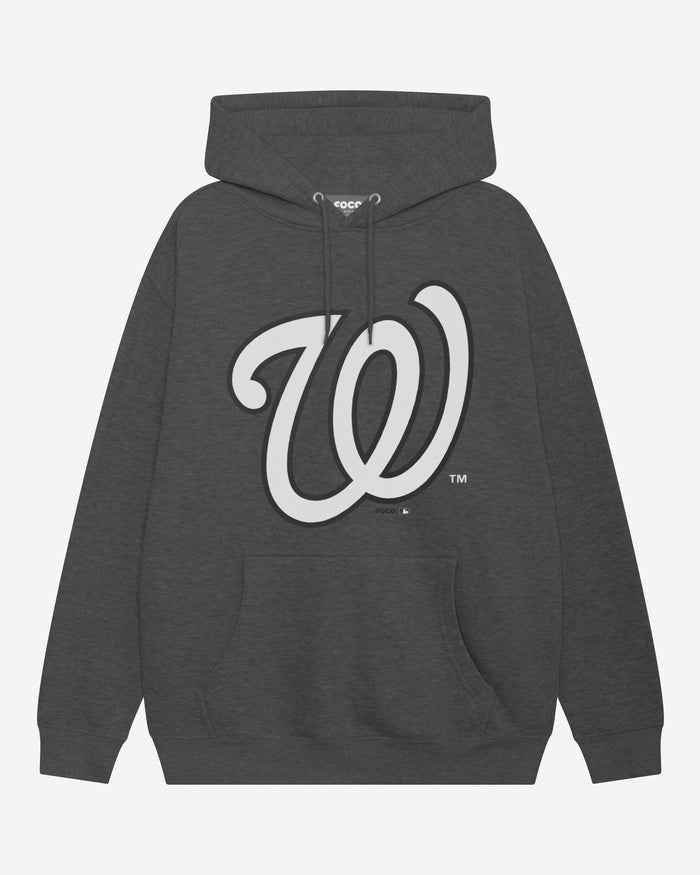 Washington Nationals Black & White Primary Logo Hoodie FOCO S - FOCO.com