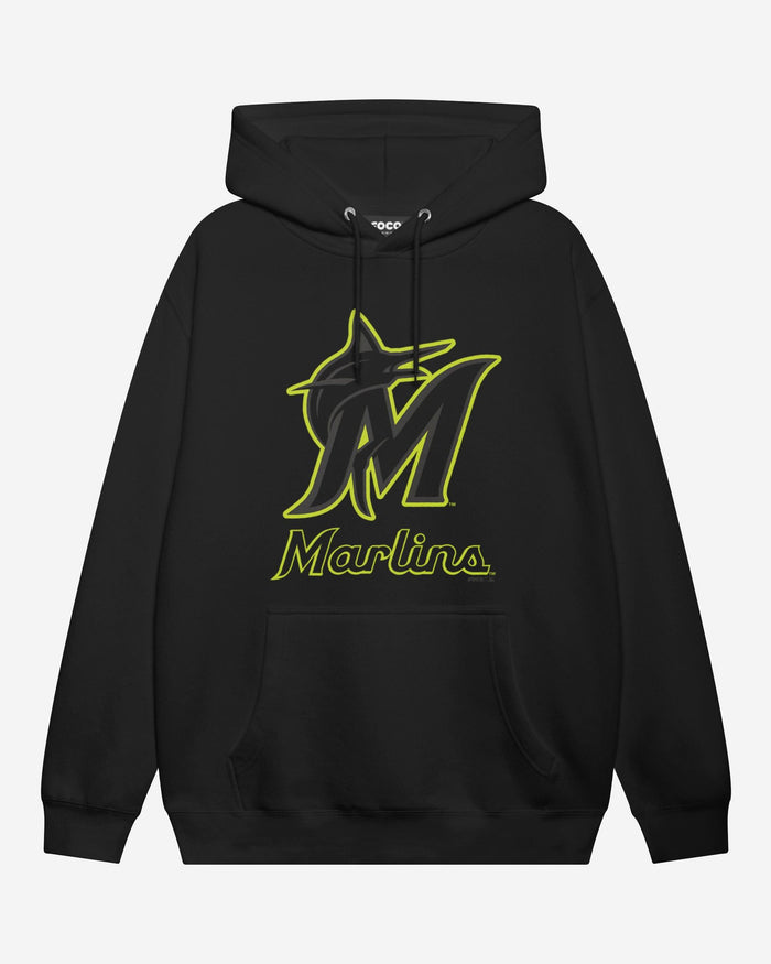 Miami Marlins Highlight Reel Hoodie FOCO Black/Volt S - FOCO.com