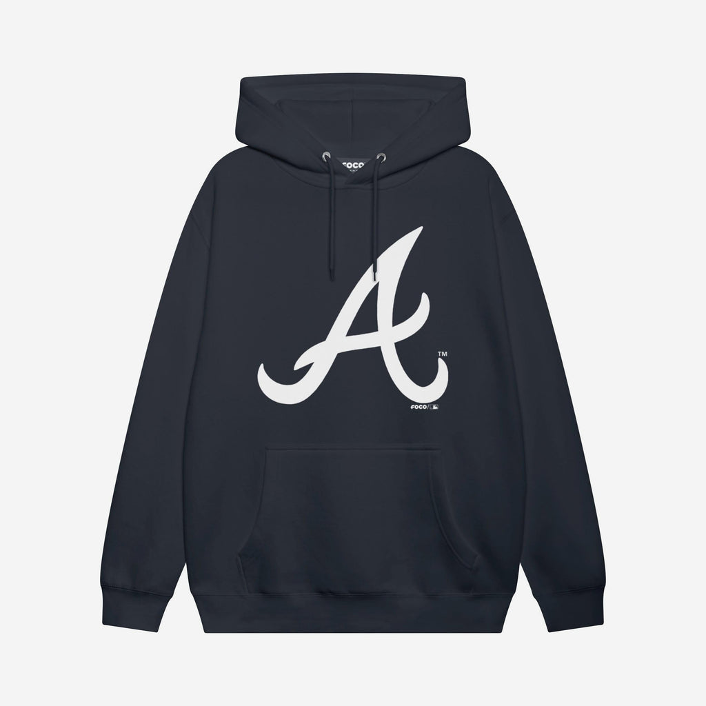 Atlanta Braves Primary Logo Hoodie FOCO Navy S - FOCO.com