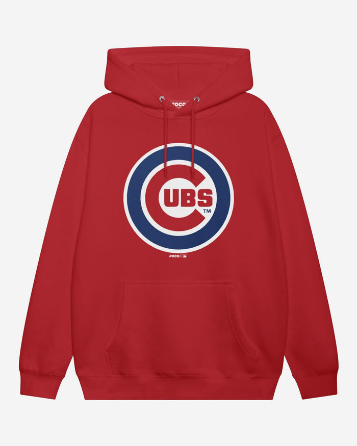 Chicago Cubs Primary Logo Hoodie FOCO Red S - FOCO.com