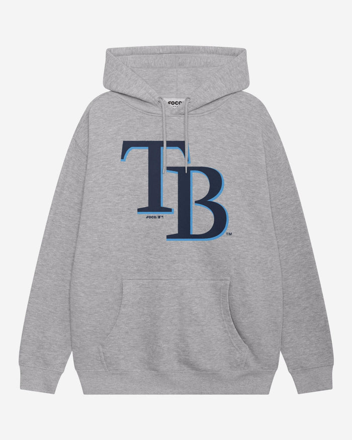 Tampa Bay Rays Primary Logo Hoodie FOCO Athletic Heather S - FOCO.com
