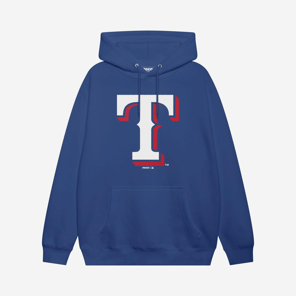 Texas Rangers Primary Logo Hoodie FOCO True Royal S - FOCO.com