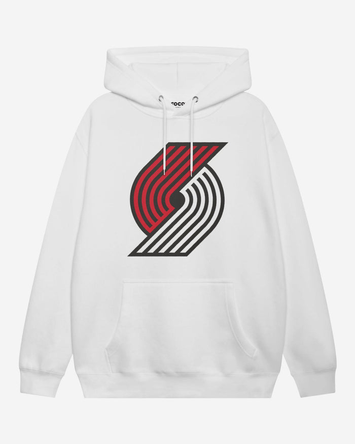 Portland Trail Blazers Primary Logo Hoodie FOCO White S - FOCO.com