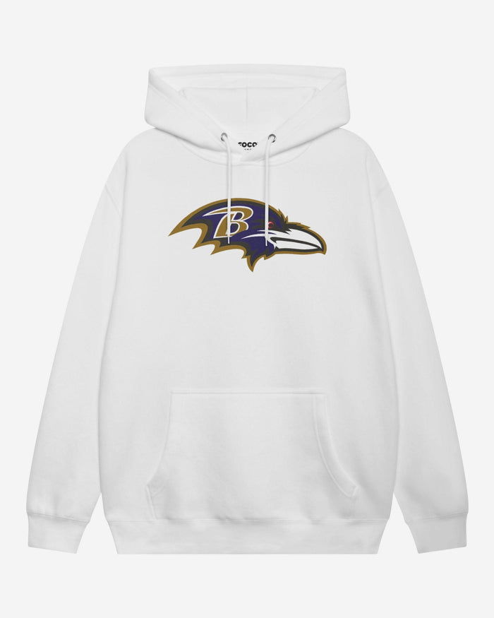 Baltimore Ravens Primary Logo Hoodie FOCO White S - FOCO.com