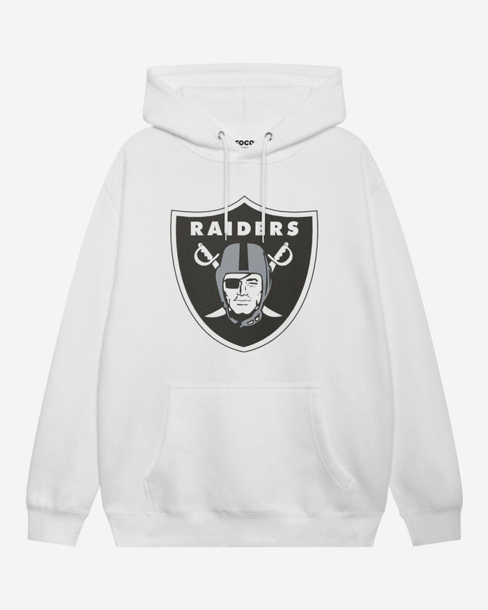Las Vegas Raiders Primary Logo Hoodie FOCO White S - FOCO.com