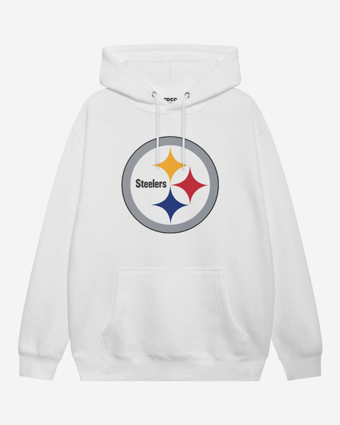 Pittsburgh Steelers Primary Logo Hoodie FOCO White S - FOCO.com